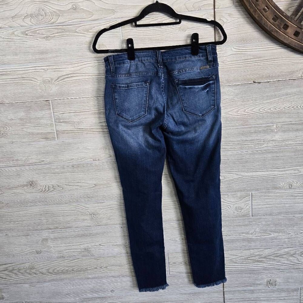 Kancan Frayed Hem Zipper Jeans Womens SZ 9/28 - Picture 3 of 7
